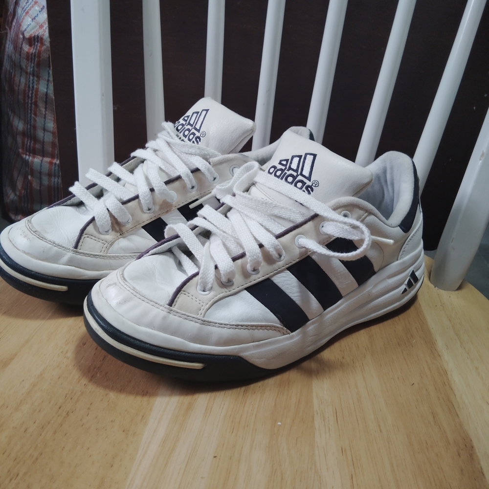 Adidas White and Black Sneakers Classic Vintage